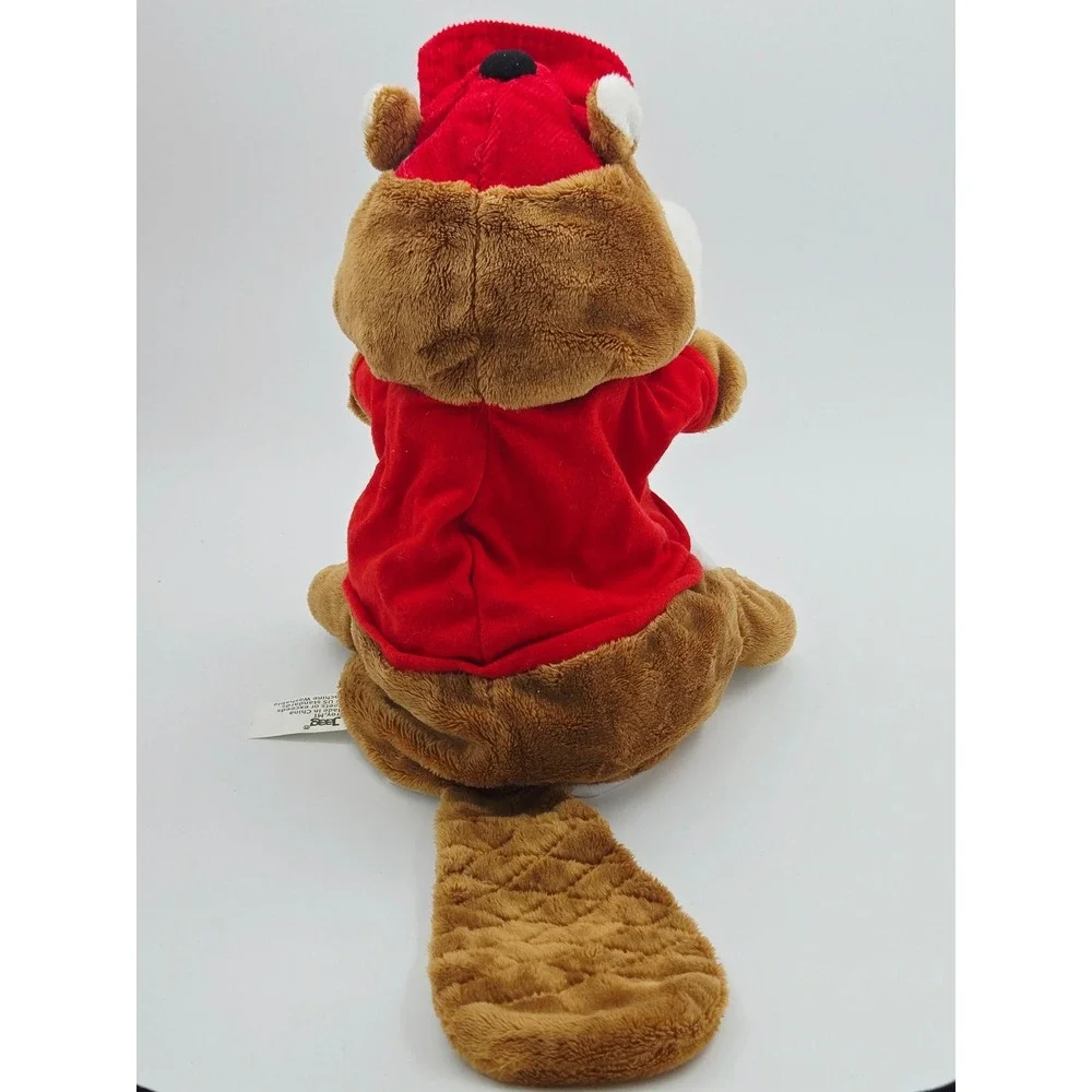 Buc-ee's Beaver Plush Hand Puppet Jaag Red Hat T-Shirt Texas Mascot Souvenir 10